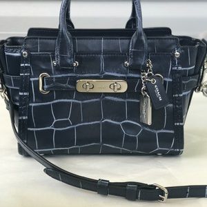 Coach Croc Embossed Mini Swagger Crossbody